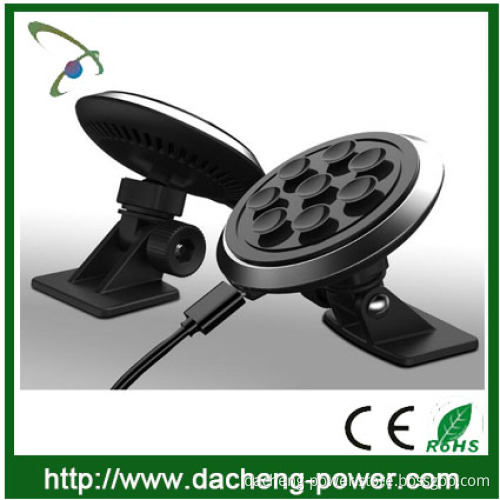 Newly vacuum adsorb design qi wireless charger car with CE ROHS FCC